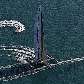 O barco Oracle USA (esq.), vencedor do primeiro dia de regastas da 33.ª Américas Cup, em Valência O barco Oracle USA (esq.), vencedor do primeiro dia de regastas da 33.ª Américas Cup, em Valência
