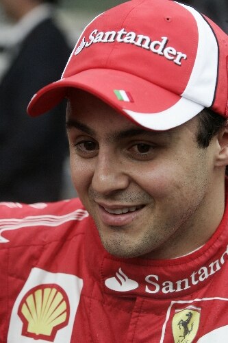Massa esbanjou sorrisos em evento de seu patrocinador