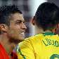 No duelo com Cristiano Ronaldo, Lúcio foi melhor No duelo com Cristiano Ronaldo, Lúcio foi melhor
