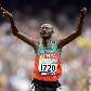 Cheruiyot festeja vitória no atletismo de Pequim