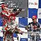 Raikkonen, Fisichella e Vettel festejam com champanhe no pódio na Bélgica