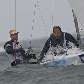 Robert Scheidt e Bruno Prada em ação na última regata