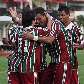 Concha, Washington e Fernando Bob comemoram o gol do Fluminense