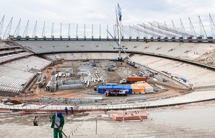 Ritmo das obras para o Mundial 2014