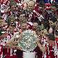 Os jogadores do Bayern de Munique festejam com o símbolo do título de campeão do Campeonato Alemão