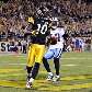 Santonio Holmes comemora touchdown na vitória dos Steelers por 13 a 10 sobre os Titans Santonio Holmes comemora touchdown na vitória dos Steelers por 13 a 10 sobre os Titans