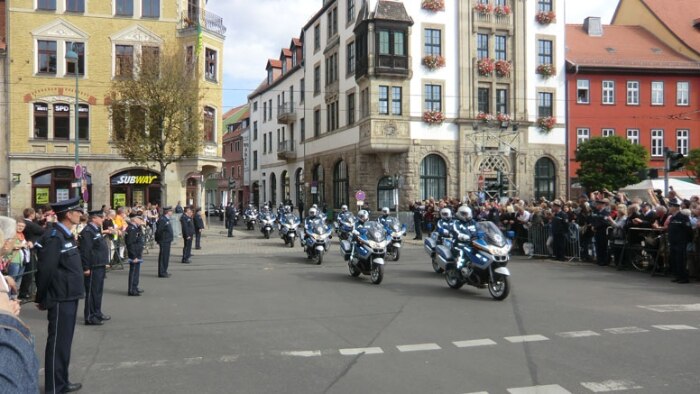 Comboio de proteção ao Papa na visita em Erfurt na Alemanha. 23/09/2011