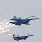 Aviões militares sobrevoam o Kremlin durante ensaio do desfile militar que ocorrerá 9/5, em Moscou Aviões militares sobrevoam o Kremlin durante ensaio do desfile militar que ocorrerá 9/5, em Moscou