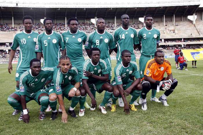 O time posado da Nigéria antes de partida pelas Eliminatórias da Copa
