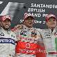 Heidfeld, Hamilton e Barrichello no pódio do GP da Inglaterra Heidfeld, Hamilton e Barrichello no pódio do GP da Inglaterra