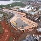 Vista aérea das obras de contenção de enchentes no Jardim Romano, em São Paulo. 06/12/2010 