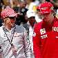Os finlandeses Heikki Kovalainen e Kimi Raikkonen conversam antes do GP da Espanha Os finlandeses Heikki Kovalainen e Kimi Raikkonen conversam antes do GP da Espanha