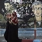Mural ilustrativo do soldado prisioneiro Gilar Shalit, em Jabalya, em Gaza