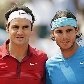 Roger Federer e Rafael Nadal se cumprimentam antes do início da final de Roland Garros Roger Federer e Rafael Nadal se cumprimentam antes do início da final de Roland Garros