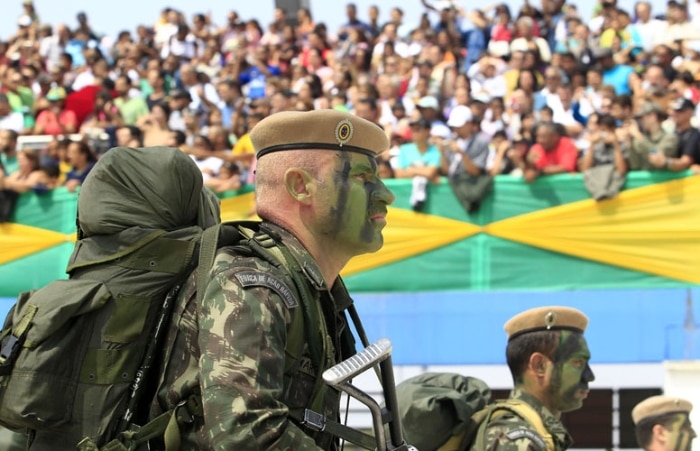 Desfile militar do 7 de Setembro no Sambódromo do Anhembi, em São Paulo