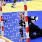 O goleiro da Dinamarca, Kasper Hvidt, sofre gol da Áustria durante o Campeonato Europeu de handebol