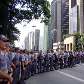 Policia Militar faz cordão de isolamento durante greve de professores em São Paulo. 12/03/2010 Policia Militar faz cordão de isolamento durante greve de professores em São Paulo. 12/03/2010