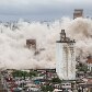 Implosão do edifício da Favela do Moinho