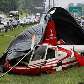 Helicóptero faz pouso forçado no canteiro central da Via Anchieta, em São Bernardo do Campo
