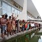 Índios cercam Palácio do Planalto Índios cercam Palácio do Planalto