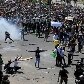 Manifestantes protestam em Fortaleza antes de jogo entre Brasil e México