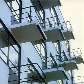Sacadas com cantiléveres do alojamento estudantil, edifício da Bauhaus, em Dessau (1925-26) Sacadas com cantiléveres do alojamento estudantil, edifício da Bauhaus, em Dessau (1925-26)