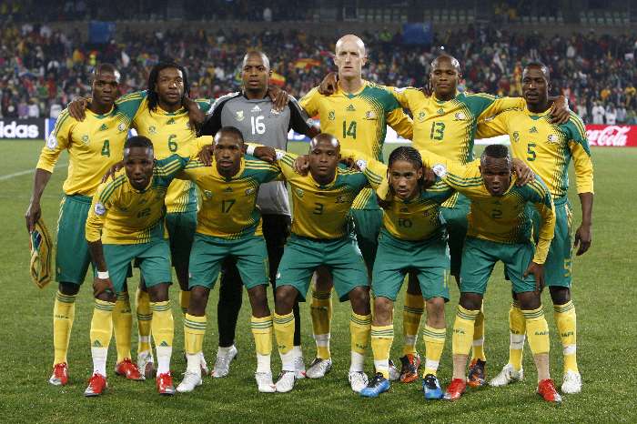 O time posado da África do Sul que disputou a Copa das Confederações de 2009