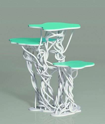 Mesinhas da série Mangue de corian, por Wagner Archella