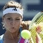 Vera Dushevina (na foto) em jogo com a russa Maria Kirilenko Vera Dushevina (na foto) em jogo com a russa Maria Kirilenko
