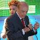 Os candidatos a presidencia Dilma e Serra antes de começar o debate na Bandeirantes