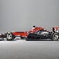 Vista lateral do Marussia Virgin MVR-02, carro da dupla Glock/D