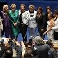 Bancada feminina posa para foto,no plenario do Senado durante a eleicao do novo presidente do Senado
