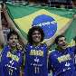 Varejão comemora o título da Copa América com Giovannoni e JP Batista
