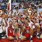 Seleção polonesa masculina comemora conquista do Campeonato Europeu
