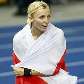 Polonesa Anna Rogowska vibra após conquistar o ouro no salto com vara Polonesa Anna Rogowska vibra após conquistar o ouro no salto com vara