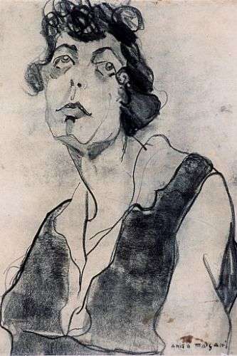 Estudo Para a Boba (1915/16), de Anita Malfatti. Exposição 