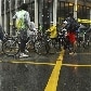 Protesto em solidariedade ao incidente que feriu ciclista