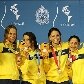 O quarteto da natação do Brasil formado por Michelle, Tatiana, Flavia e Daynara O quarteto da natação do Brasil formado por Michelle, Tatiana, Flavia e Daynara