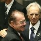 Os senadores Jose Sarney e Itamar Franco, no plenário do Senado durante a cerimônia de posse Os senadores Jose Sarney e Itamar Franco, no plenário do Senado durante a cerimônia de posse