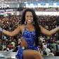 A rainha de bateria Raíssa na festa na quadra da Beija-Flor, bicampeã do carnaval do Rio