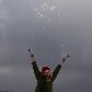 Neve cai na cidade de Ajloun, na Jordânia