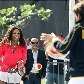 Roger Federer e Serena Williams batem bola no Masp, em São Paulo Roger Federer e Serena Williams batem bola no Masp, em São Paulo