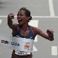 A brasileira Simone Alves da Silva chega em segundo lugar