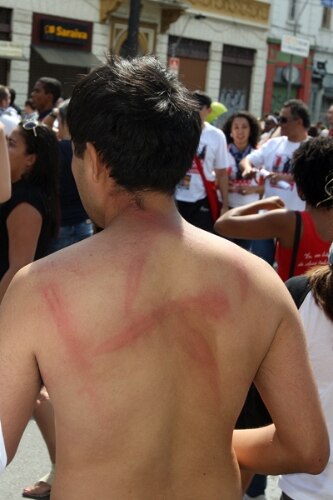 Confira imagens da pancadaria em manifestação em São Paulo 