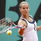 Eslovaca Dominika Cibulkova rebate a bola em Roland Garros Eslovaca Dominika Cibulkova rebate a bola em Roland Garros