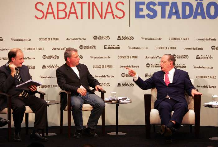 Paulo Maluf, candidato do PP à Prefeitura de SP, participou de sabatina na sede do 