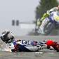 O espanhol Jorge Lorenzo, da Yamaha, desliza após queda na MotoGP O espanhol Jorge Lorenzo, da Yamaha, desliza após queda na MotoGP