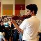 Encontro de músicos alemães com jovens da Sinfônica de Heliópolis, em São Paulo