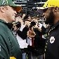 Mike McCarthy, treinador do Green Bay Packers, e Mike Tomlin, treinador do  Pittsburgh Steelers