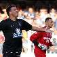 Ronaldo comemora seu primeiro gol diante do Santos, na Vila Belmiro Ronaldo comemora seu primeiro gol diante do Santos, na Vila Belmiro